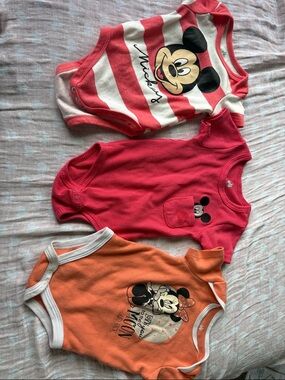 Disney Mickey and Minnie Mouse baby onesies